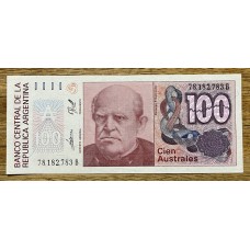 ARGENTINA COL. 708 BILLETE DE 100 AUSTRALES BOT. 2844